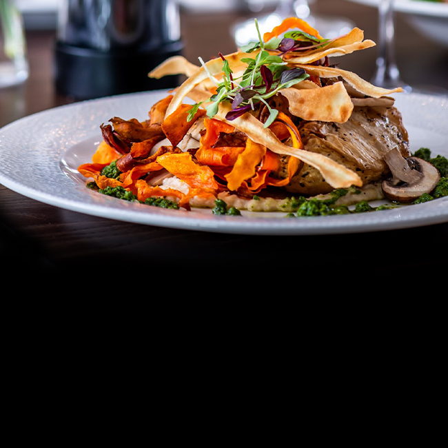 Vegan menu at The Old Forge