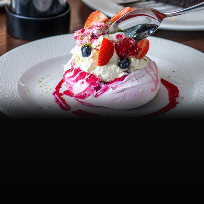 Dessert menu at The Old Forge
