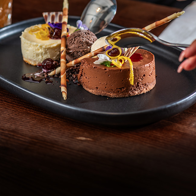 Dessert menu at The Old Forge